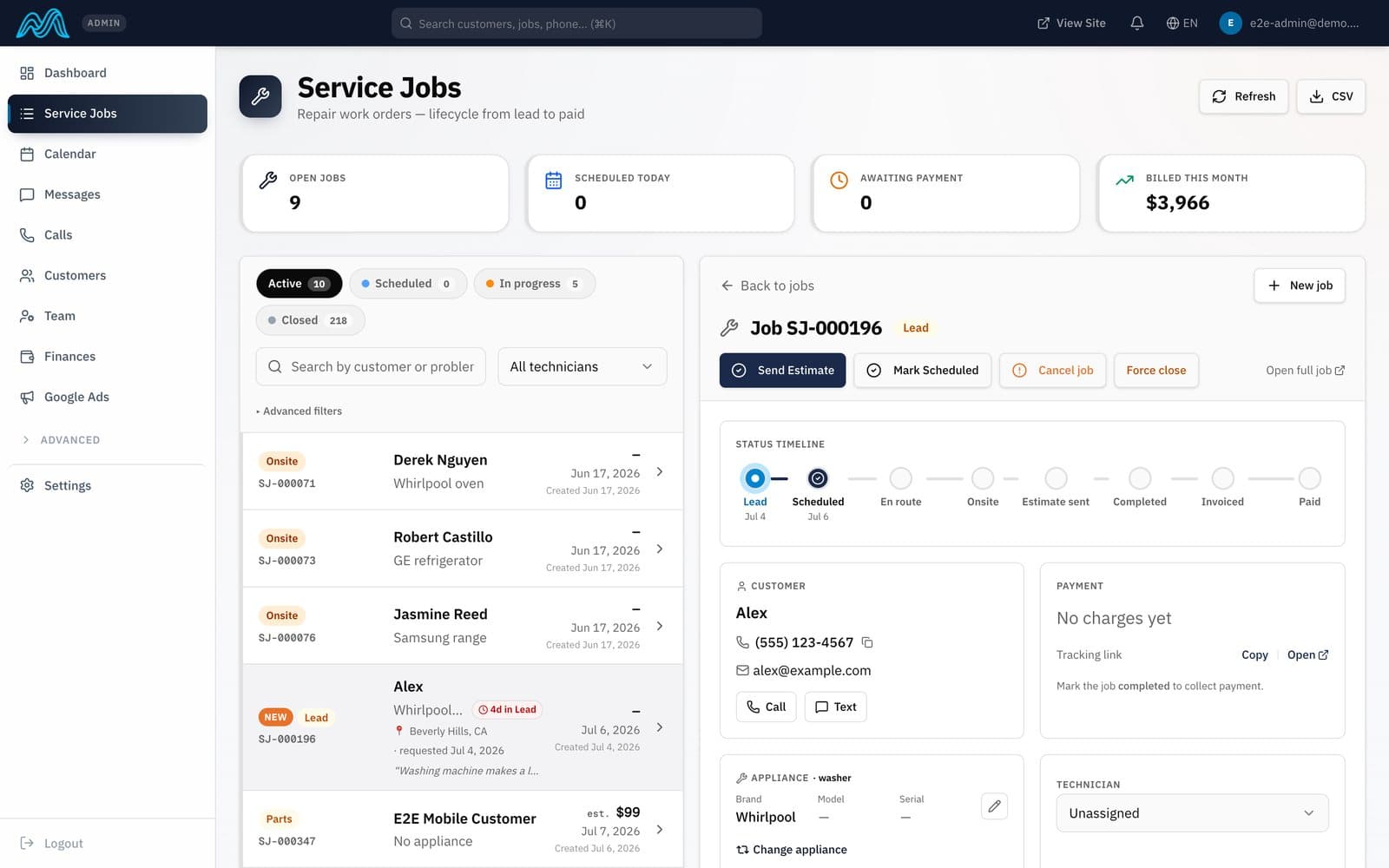MeraFix jobs list